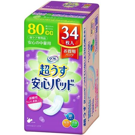 리프레 안심 패드 80cc 실속형 팩 34매