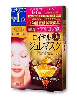Clear Turn Premium Royal Jelly Mask (4 Masks) High concentration of hyaluronic acid