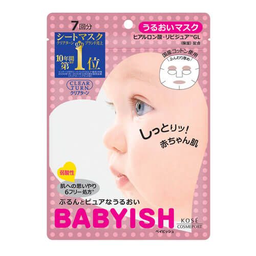 高絲KOSE BABYISH 嬰兒肌弱酸性保濕面膜 7入