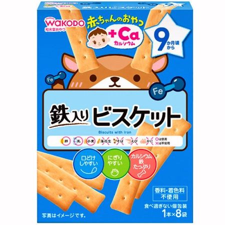 嬰兒零食+鈣鐵餅乾 1條 x 8袋