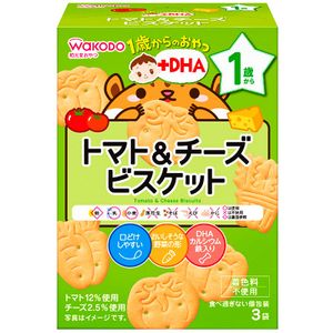 小吃+ DHA从1岁和奶酪饼干11.5克×3袋西红柿