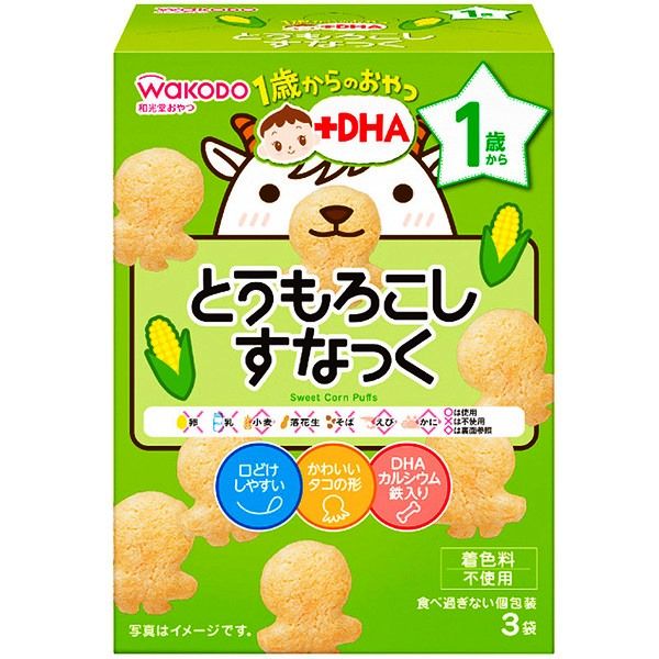 1歲以上兒童零食+DHA玉米零食4g x 3袋