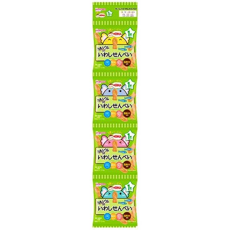 1歳からおやつ+DHA いわしせんべい4連 6g×4袋