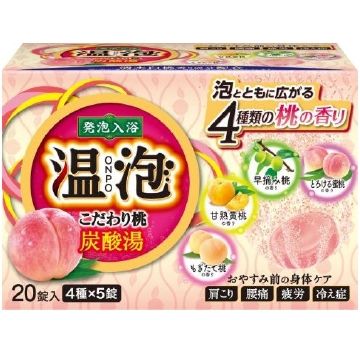 Yutakaawa ONPO Peach Carbonate Hot Water (45g, 20 tablets)