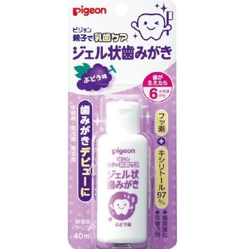 Pigeon ジェル状歯みがき ぶどう味 40ml