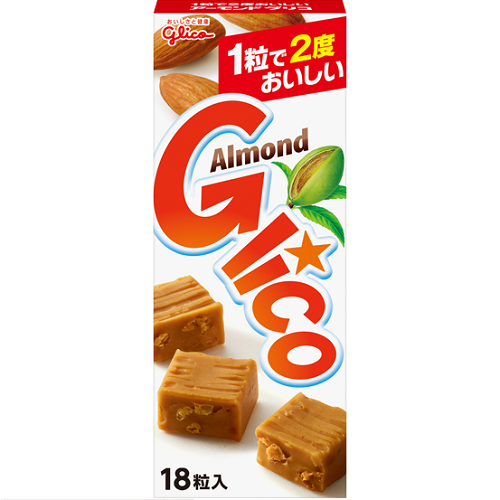 Almond Glico (18 Pieces x 10 Packs)