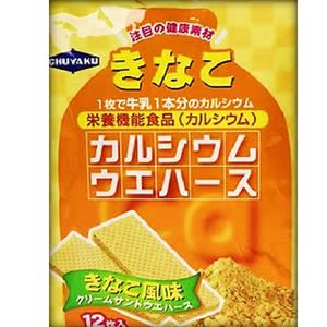 カルシウムウエハース きなこ風味 12枚入り