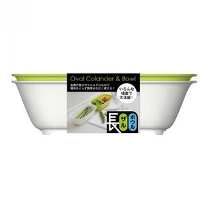 Kokubo Long Colander and Bowl Set, Green