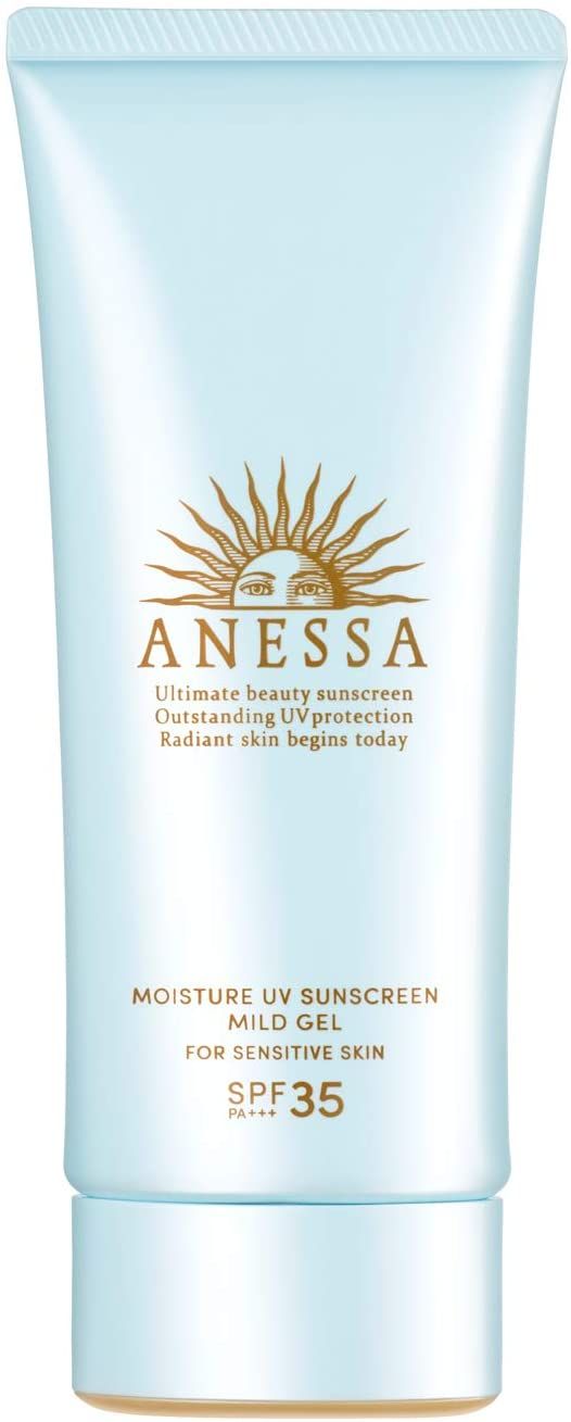 ANESSA Moisture UV Mild Gel N Sunscreen, Fragrance-Free, 90 g, SPF 35 PA+++