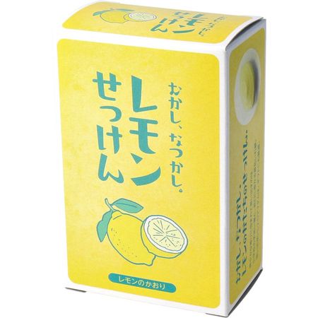 Clover Corporation 很久以前，很怀旧。柠檬香皂，柠檬香味，85g，1块