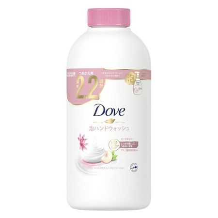 유니레버 재팬 도브 거품 핸드워시 피치&릴리 상쾌한 기분 복숭아와 백합 향 리필용 430mL