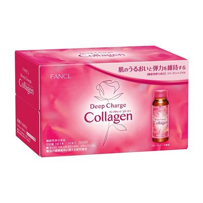 FANCL Deep Charge Collagen Drink 50ml×10 Bottles