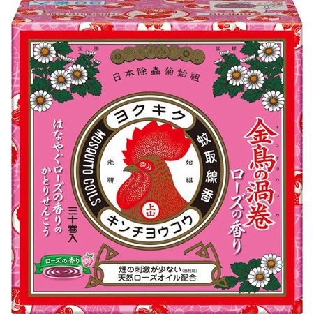大日本 Jochugiku Kincho Uzumaki 玫瑰香纸盒 30 卷