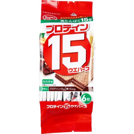 하마다 콘펙트 프로틴15 웨하스 카카오맛 6매입