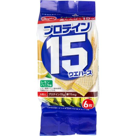 Hamada Confect Protein 15 威化餅，檸檬香草口味，6 包