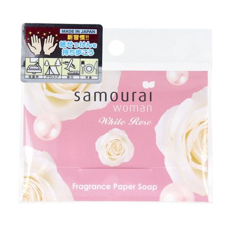 SPR Japan Samurai Woman White Rose Fragrance Paper Soap 30 sheets