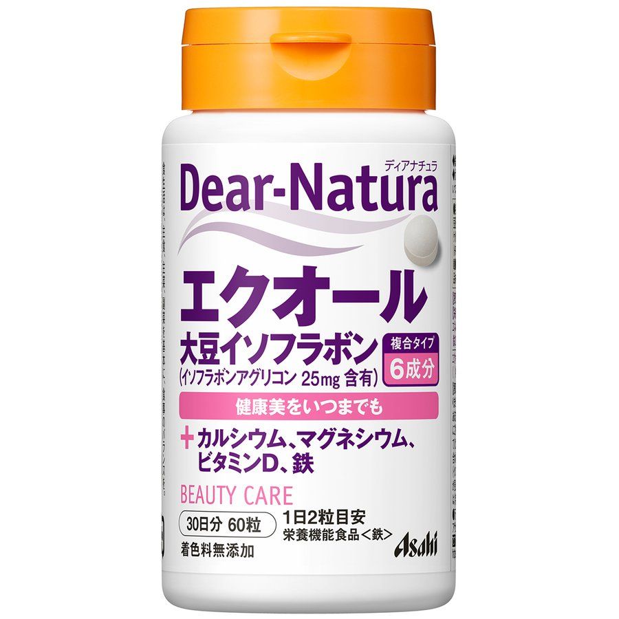 朝日食品集团Dear Natura 雌马酚大豆异黄酮 30天份 60粒