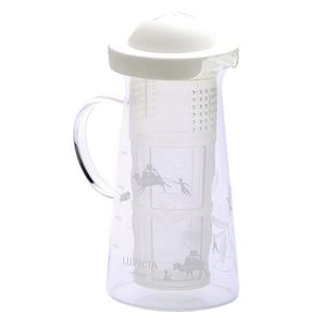 LUPICIA 原創耐熱玻璃水壺 白色1個 約600ml（滿水時）