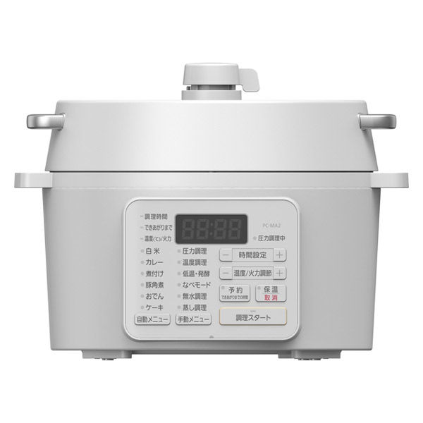 IRIS OHYAMA IRISOHYAMA 電氣壓力鍋 2.2L 附揭載65道料理食譜書 PC-MA2-W 白色