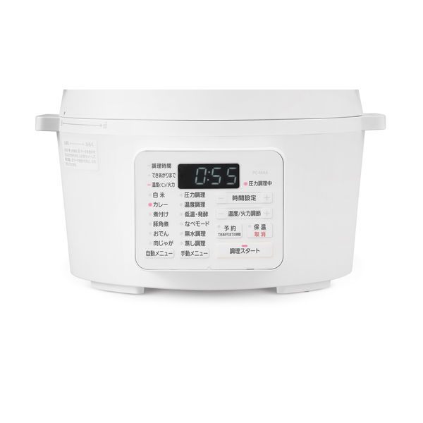 Iris Ohyama Electric Pressure Cooker PC-MA4-W White 4.0L With Original  Recipe Book ｜ DOKODEMO