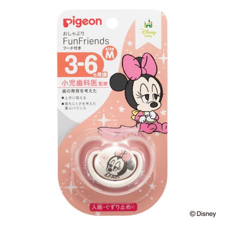 Pigeon 贝亲 安抚奶嘴 FunFriends 3-6 个月 M 米妮老鼠图案 1 个