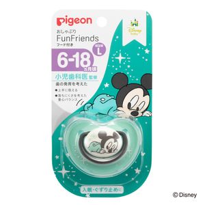 Pigeon 贝亲奶嘴 FunFriends 6-18个月 L Mickey图案 1个装