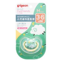 Pigeon 贝亲 安抚奶嘴 FunFriends 3-6 个月 中号 绵羊图案 1 件