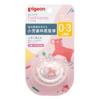 Pigeon 贝亲 安抚奶嘴 FunFriends 0-3 个月 小号 Mokuba 图案 1 个