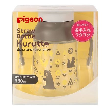 피죤 스트로우 보틀 크룻 동물 330mL
