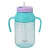 Pigeon straw bottle flipping aqua blue 330mL