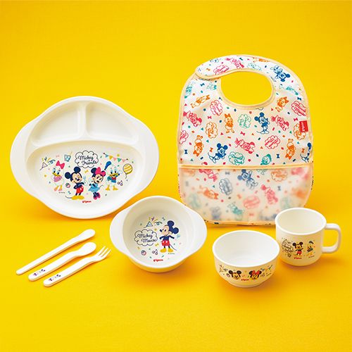 Pigeon Cooking & Baby tableware set Mickey & Friends P2 ｜ DOKODEMO