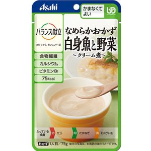 Smooth side dish: White fish and vegetables stewed in cream sauce
