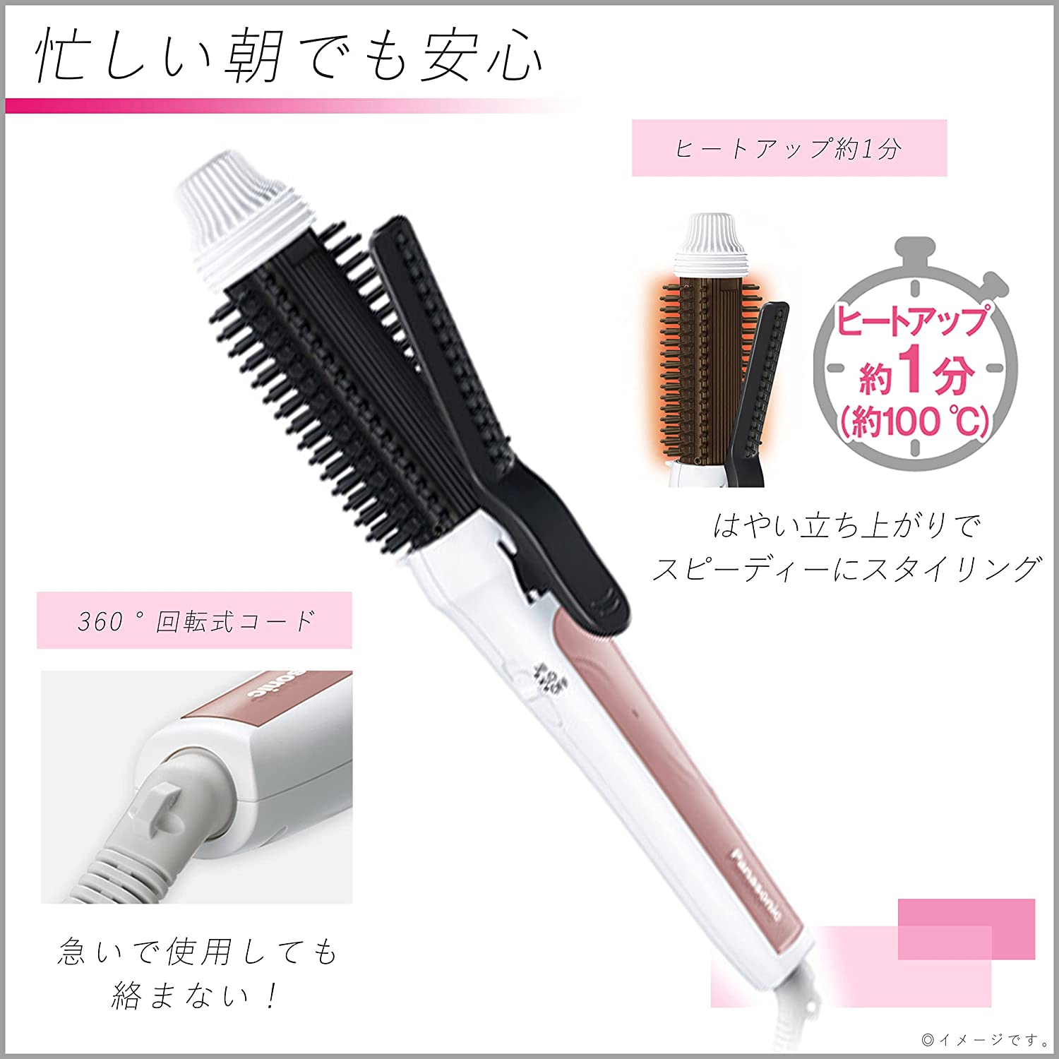 Panasonic Brush Curl Iron 32mm (White) EH-HT4B-W