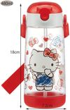스케이터 어린이용 물병 클리어 보틀 빨대 포함 헬로키티 스케치 산리오 PDSH5 480ml 일본 한정