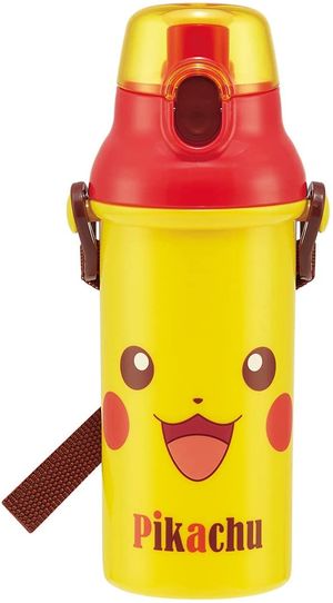 Skater plastic water bottle silver for children ions Ag + antibacterial Pikachu face 21 Pokemon 480ml PSB5SANAG Japan limited