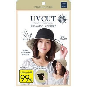 NEEDS Co., Ltd. 帽子 女士可折叠双面防紫外线帽子 UPF 50+ 头围：约。 57.5厘米