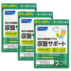[New] FANCL uric acid support 3 bags set 90 days (30 days x 3 bags)