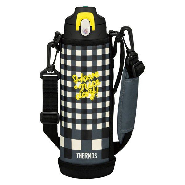 Vacuum insulation two-way bottle / FJJ-1000WF black check (BKC)