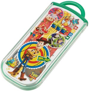 Skater Bento Chopsticks for Kids Trio Set Chopsticks Spoon Fork Toy Story 4 Disney Made in Japan 16.5cm TCS1AM