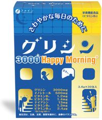 Fine Glycine 3000 Happy Morning 30-day supply (30 packets) Contains inositol, vitamin B1, and niacin