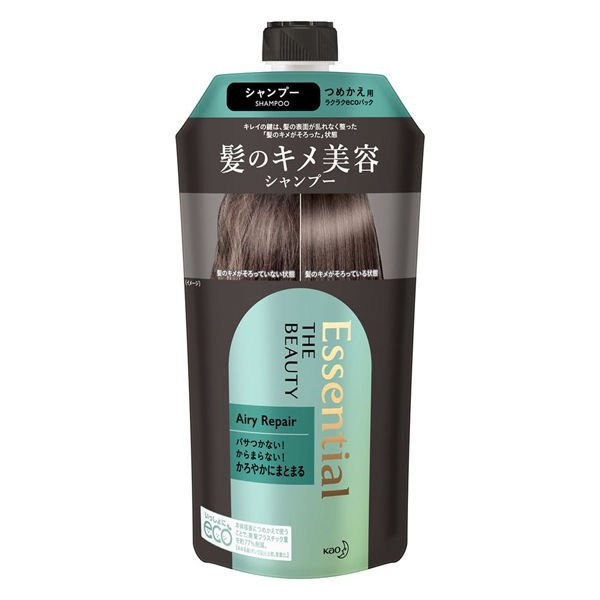 花王 Essential Essential The Beauty 髮絲修護美學洗髮精 空氣感修護型（補充包）340ml