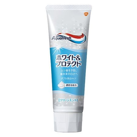 Aquafresh White & Protect Double Whitening Type Clean Mint Medicated Toothpaste 140g
