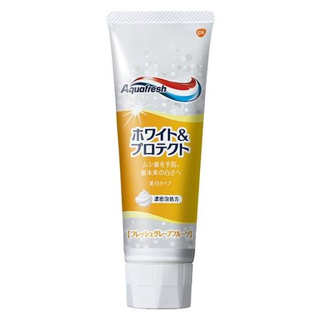 Aquafresh White & Protect Whitening Type Fresh Grapefruit Medicated Toothpaste 140g