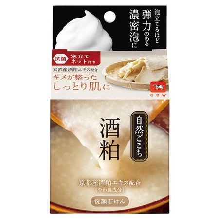 自然場景酒糟潔面皂（含起泡網） 高級清酒香 80g