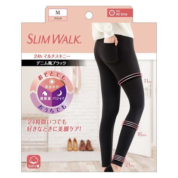 Slim Walk 24H Multi Skinny Denim Wind Black M Size ｜ DOKODEMO