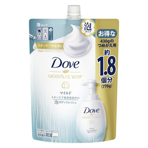 unilever DOVE/多芬 DAV URUGAI Whipmiled Foam Body Wash Refill 770G