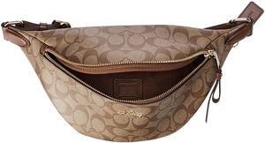 Coach Coach Women's Body Bag Signature Belt Bag Beige F48740 IME74