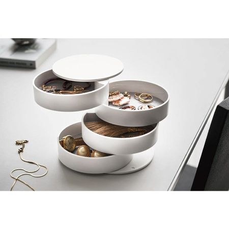 Tower Accessory Tray, 4 Tiers, White, 1 Piece, Yamazaki Industry