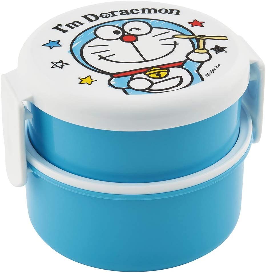 Skater Round Lunch Box 500ml Lunch Box Fork with Fork Doraemon I'M Doraemon Secret Tool ONWR1