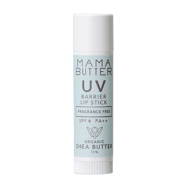 MAMA BUTTER (Mambata) Additive-free UV Barrier Lipstick SPF6 PA ++ [High Moisturizing Organic Cia Butter Formulation] (No Fragrance) 4G